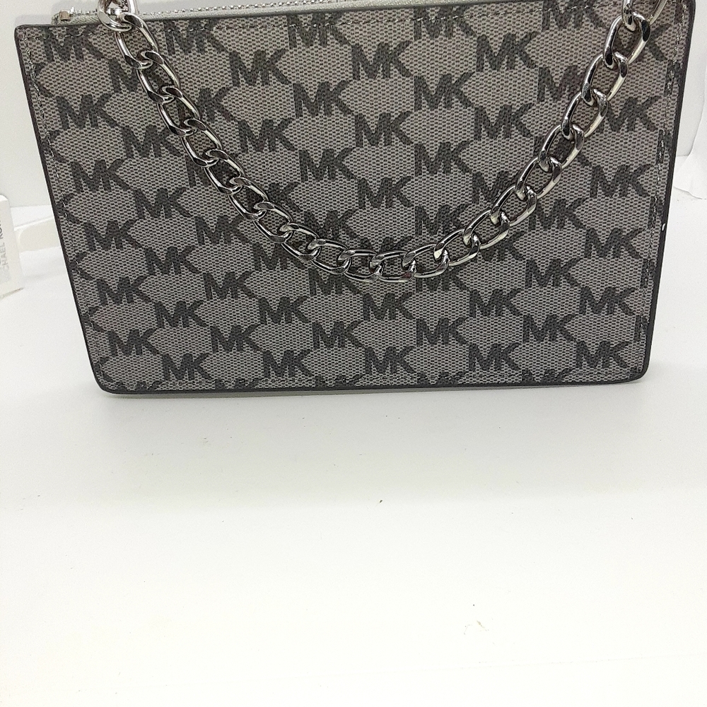 Michael Kors signature gray metal chain fanny pack - Picture 2 of 5